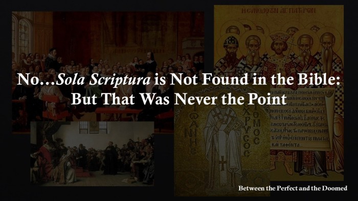Bad Arguments Against Sola Scriptura Part 1 - Not Found in Scripture